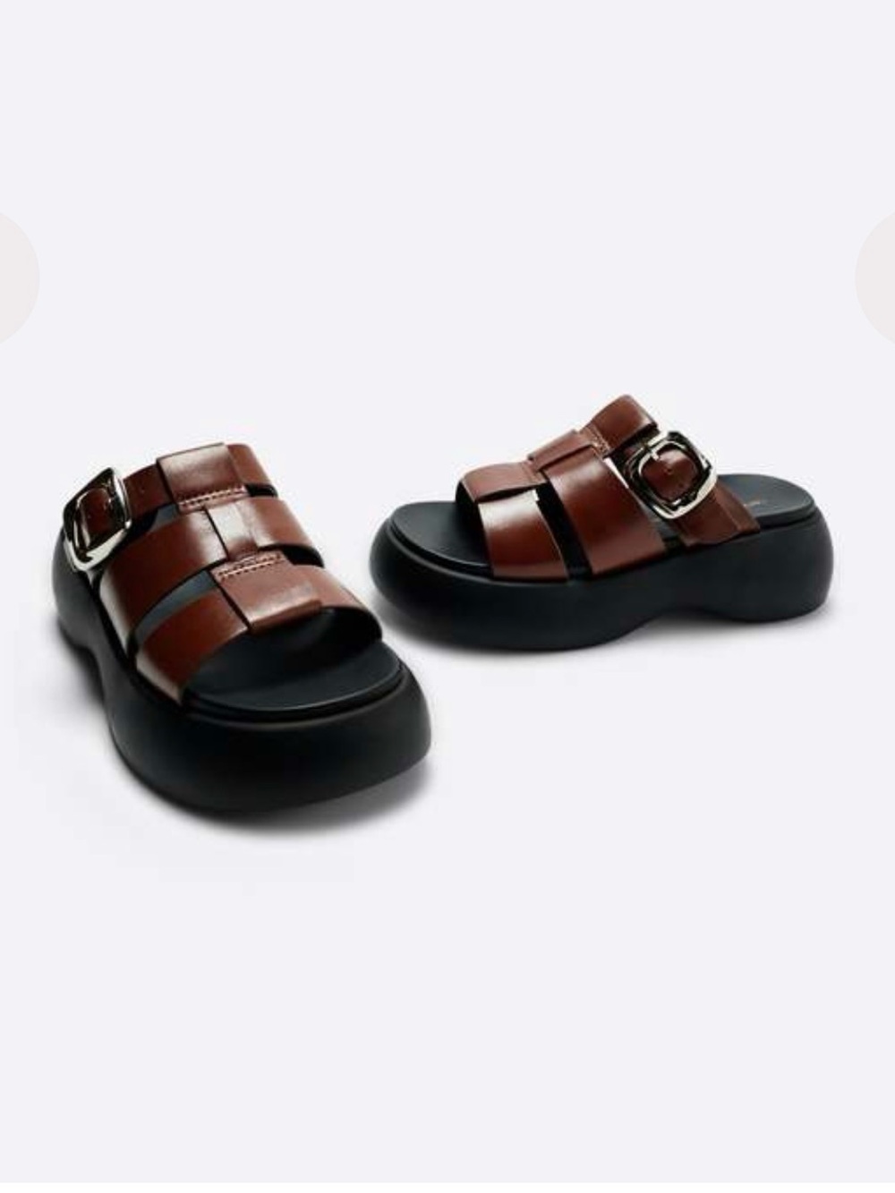 Intentionally Blank Leather Nell Platform Sandals - Size 8